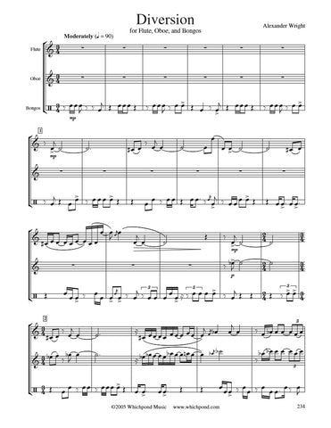 Bussick Diversion Flute/Oboe Duet with Bongos