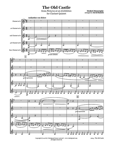 Mussorgsky Old Castle Clarinet Quintet
