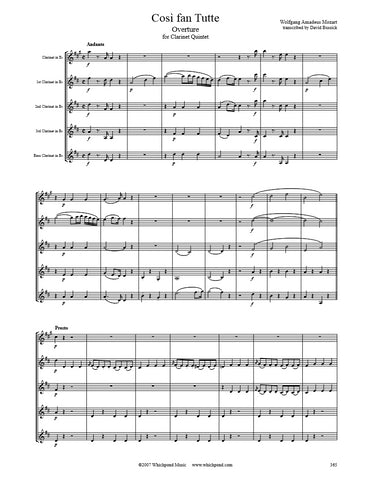 Mozart Cosi Fan Tutte Overture Clarinet Quintet