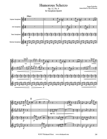 Prokofiev Humorous Scherzo Saxophone Quartet