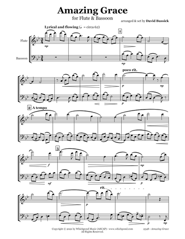 Amazing Grace Flute/Bassoon Duet