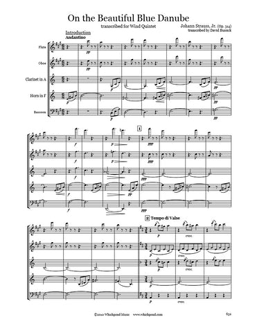 Strauss Blue Danube Waltz Wind Quintet