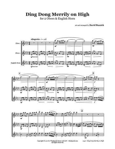Ding Dong Merrily on High Oboe/English Horn Trio