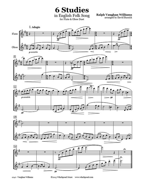 Vaughan Williams 6 Studies Flute/Oboe Duet