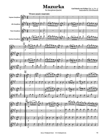 Weber Mazurka Saxophone Quartet