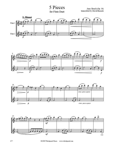 Beach 5 Pieces Flute Duet (2 C Flutes)