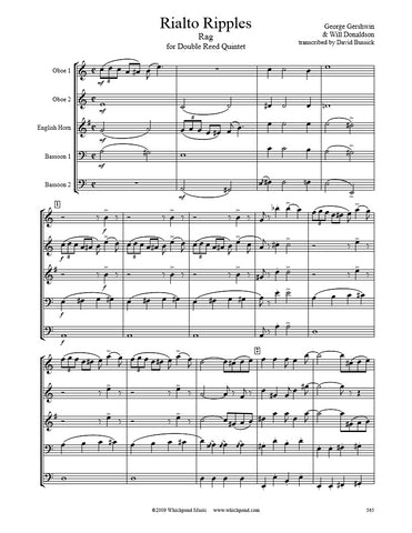 Gershwin Rialto Ripples Rag Double Reed Quintet