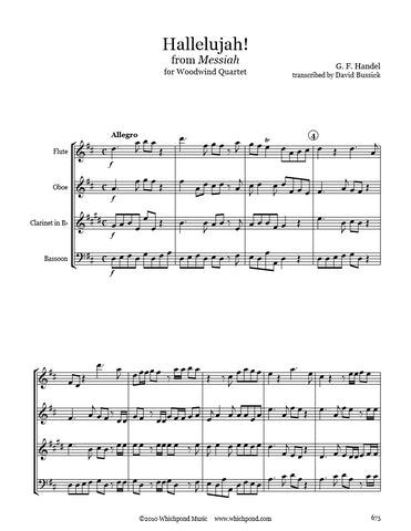 Handel Hallelujah Wind Quartet