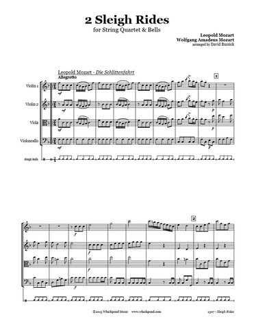 Mozart 2 Sleigh Rides String Quartet & Bells