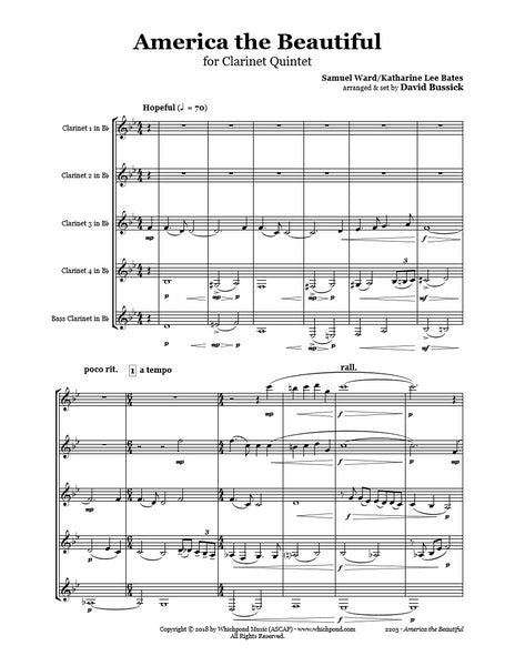 America the Beautiful Clarinet Quintet