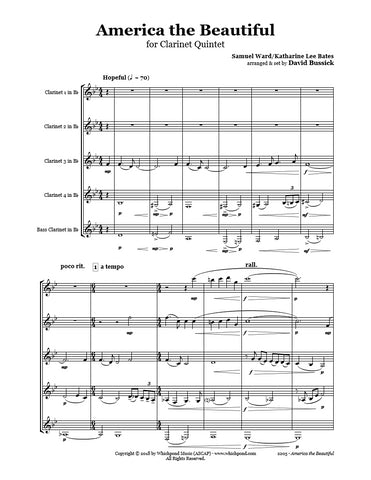 America the Beautiful Clarinet Quintet