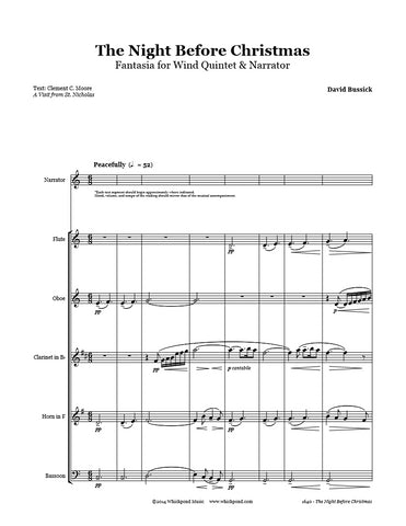 The Night Before Christmas Wind Quintet & Narrator