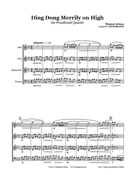 Ding Dong Merrily on High Wind Quartet