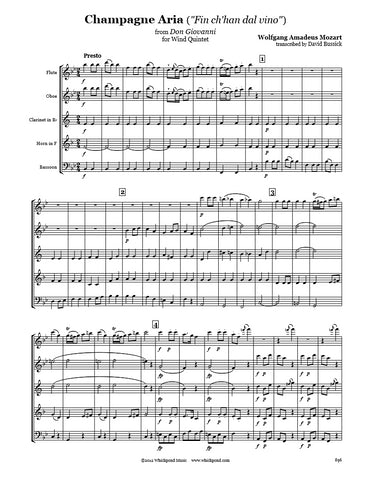 Mozart Champagne Aria Wind Quintet