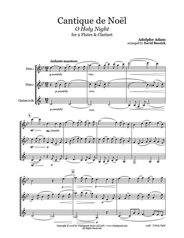 O Holy Night Flute/Clarinet Trio