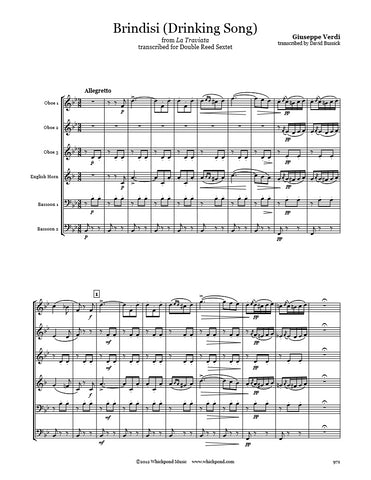 Verdi Drinking Song Double Reed Sextet