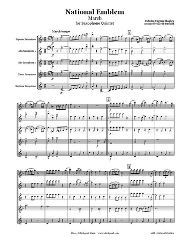 National Emblem March Saxophone Quintet