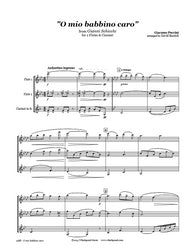 Puccini O Mio Babbino Caro Flute/Clarinet Trio