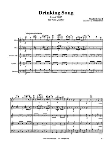 Gounod Drinking Song Wind Quintet