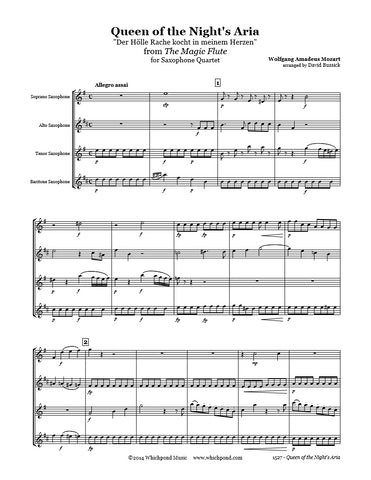 Mozart Queen of the Night's Aria Saxophone Quartet