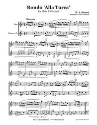 Mozart Turkish March Flute/Clarinet Duet