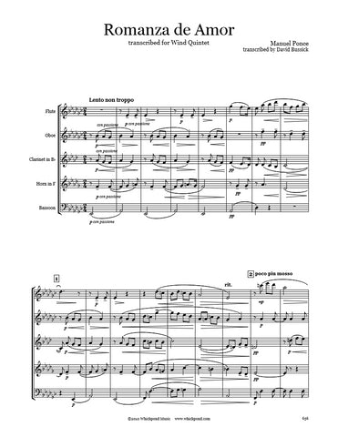 Ponce Romanza de Amor Wind Quintet