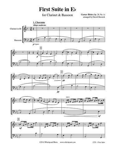Holst First Suite Clarinet/Bassoon Duet