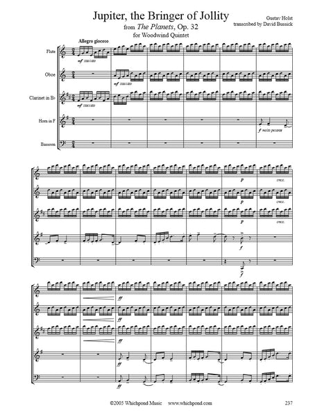 Holst Jupiter Wind Quintet