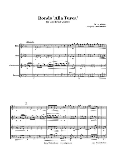 Mozart Turkish March Wind Quartet