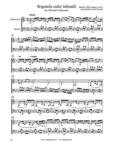 Villa-Lobos Second Suite Clarinet/Bassoon Duet