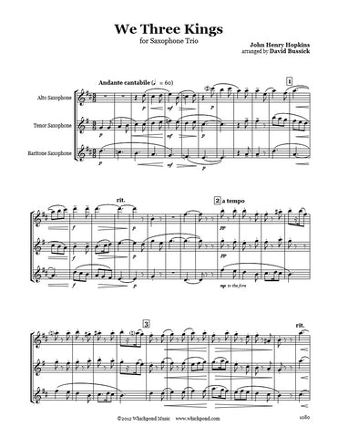 We Three Kings Saxophone Trio