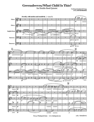 Greensleeves/What Child Is This Double Reed Quintet