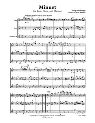 Boccherini Minuet Flute/Oboe/Clarinet Trio