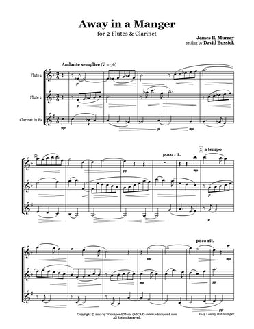 Away in a Manger Flute/Clarinet Trio