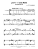Carol of the Bells Alto/Baritone Sax Duet