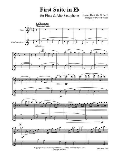 Holst First Suite Flute/Saxophone Duet