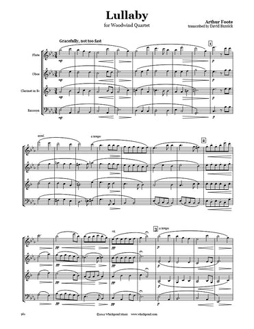 Foote Lullaby Wind Quartet