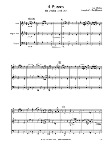 Sibelius 4 Pieces Oboe/English Horn/Bassoon Trio