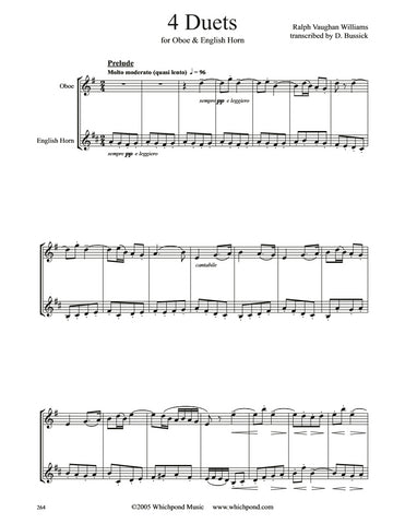 Vaughan Williams 4 Pieces Oboe/English Horn Duet