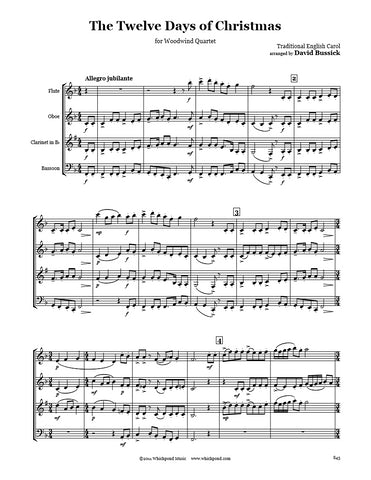 12 Days Of Christmas Wind Quartet