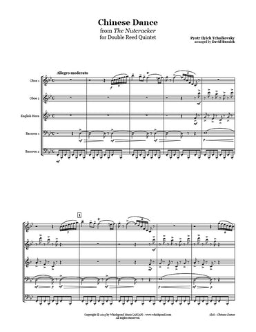Nutcracker Chinese Dance Double Reed Quintet