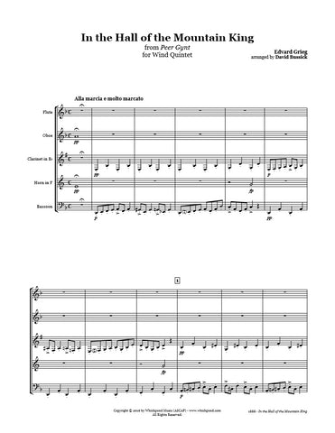 Grieg Mountain King Wind Quintet