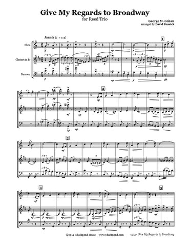 Cohan Give My Regards to Broadway Oboe/Clarinet/Bassoon Trio
