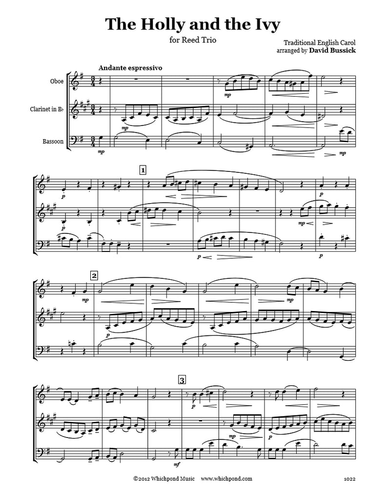 The Holly and The Ivy Trio Whichpond Music