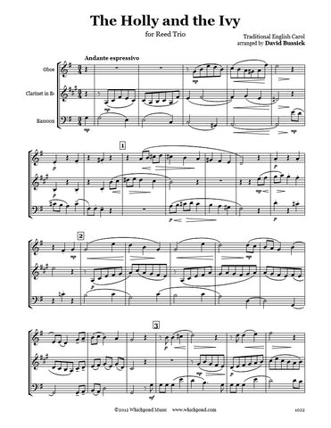 The Holly and The Ivy Oboe/Clarinet/Bassoon Trio