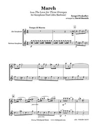 Prokofiev 3 Oranges March Alto/Baritone Sax Duet