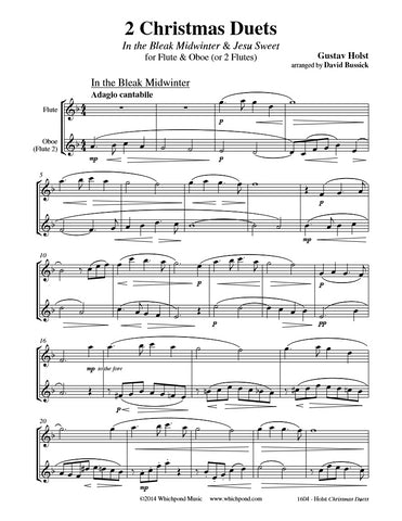 Holst 2 Christmas Duets Flute/Oboe Duet