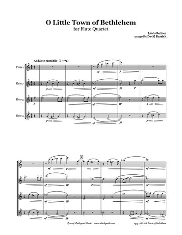O Little Town of Bethlehem Flute Quartet