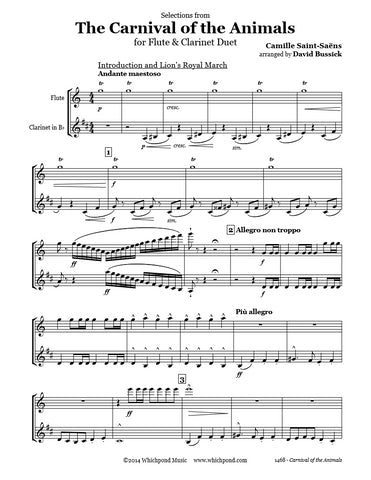 Carnival of the Animals Flute/Clarinet Duet