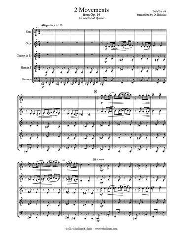 Bartók 2 Movements Wind Quintet